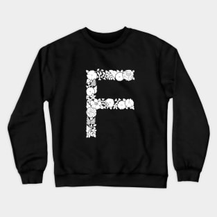 Floral Letter F Crewneck Sweatshirt